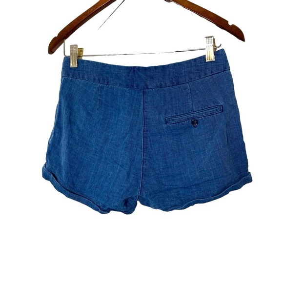 Wilfred Blue Linen Blend Drawstring Shorts - Size 0 - Picture 2 of 5